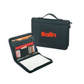 Zippered Three-Ring Binder Polyester Padfolio